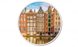 Круглая картина Pintdecor Amsterdam House