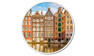 Круглая картина Pintdecor Amsterdam House