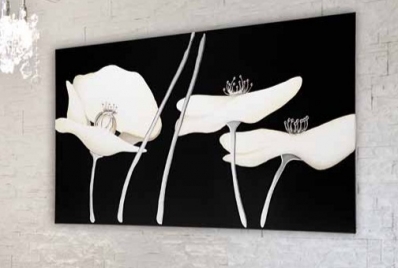 Декоративная панель Pintdecor P2882 Белые маки 120x70см