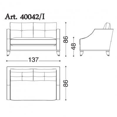 Диван Angelo Cappellini Opera Faust Classic 40042/I